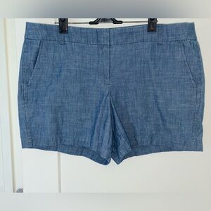 J. Crew cotton chambray shorts sz 14 EUC